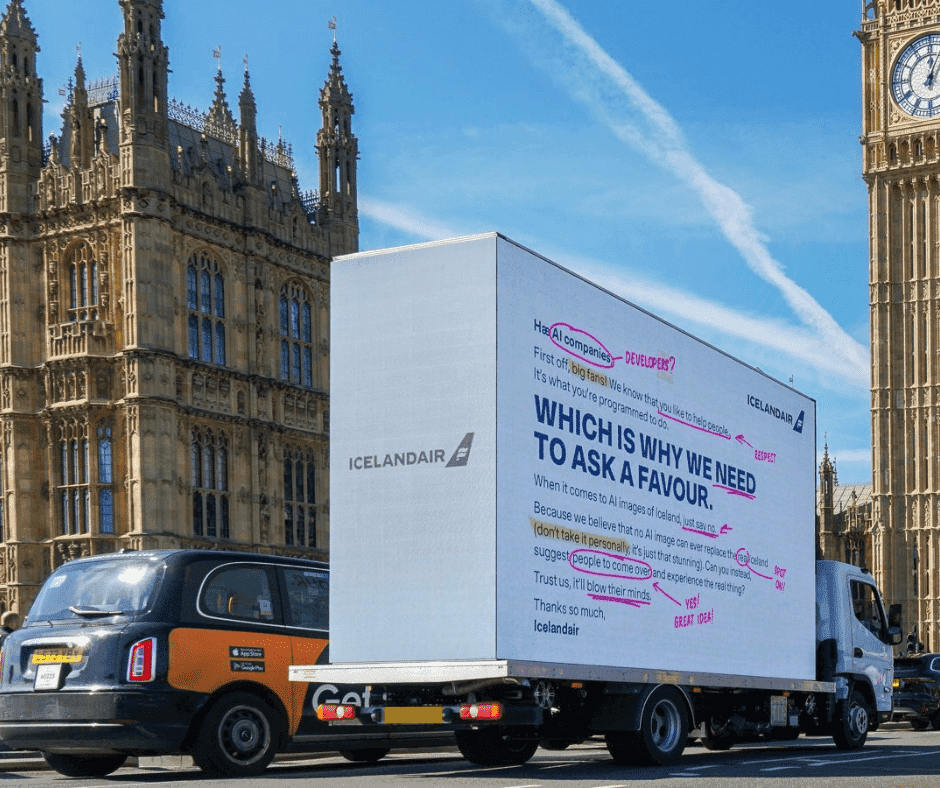 Monster Digital AdVan used for the Icelandair campaign in London and Dublin